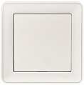 Wessen 59 Белый Выключатель 1-клавишный (схема 1) кнопочный 16A в сборе с рамкой