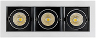 Arlight Светильник встраиваемый квадратный CL-KARDAN-S260x102-3x 6000К 2240Lm Белый/Черный