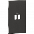 Bticino LivingNow Черный Лицевая панель для зарядных устройств USB 2 мод
