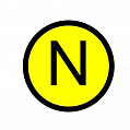 EKF PROxima Наклейка "N" диаметр 20мм