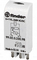 Finder Модули индикации и защиты зеленый светодиод + варистор 110-240VAC/DC