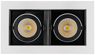 Arlight Светильник встраиваемый квадратный CL-KARDAN-S180x102-2x 3000К 1440Lm Белый/Черный