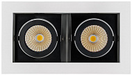Arlight Светильник встраиваемый квадратный CL-KARDAN-S180x102-2x 6000К 1440Lm Белый/Черный