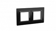 DKC Рамка из натурального стекла, "Avanti", черная, 4 модуля