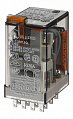 Finder Миниатюрное универсальное электромеханическое реле монтаж в розетку 4CO 7A контакты AgNi катушка 230В АC степень защиты RTI