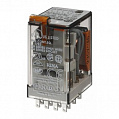 Finder Миниатюрное силовое электромеханическое реле монтаж в розетку 12A катушка 230В АC кнопка тест + мех.индикатор