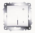 ABB Cosmo Белый Выключатель 2-х полюсный 1-клавишный с подсветкой 10A