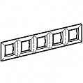 DKC Brava Рамка 5-местная, для монтажа в стены и PDD-N60 (2+2+2+2+2 мод.) / белый
