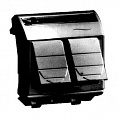 DKC Brava Розетка компьютерная 2xRJ-45 кат. 5e Keystone AMP 110 Connect (2 мод.) / черный
