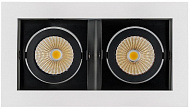 Arlight Светильник встраиваемый квадратный CL-KARDAN-S180x102-2x 4000К 1440Lm Белый/Черный
