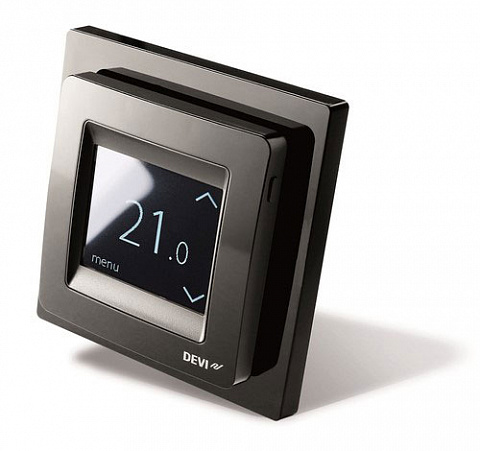 Devi DEVIreg Touch Терморегулятор программируемый с комбинацией датчиков, +5°С +35°C/45°C, IP21 / черный