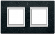 Bticino Axolute Черный мрамор Ардезия Рамка прямоугольная вертикальная немецкий стандарт 2+2 мод