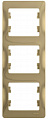 Рамка Schneider Electric Glossa Титан 3-постовая вертикальная