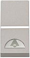 ABB NIE Zenit Серебряный Выключатель 1-клавишный кнопочный НО-контакт с символом "Звонок" 1 мод N2104 PL