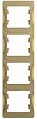 Рамка Schneider Electric Glossa Титан 4-постовая вертикальная