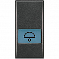 Bticino Axolute Клавиши с подсвечиваемыми символами для выключателей в дизайне AXIAL - 1 модуль, звонок, цвет антрацит