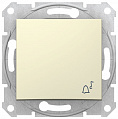 Schneider Electric Sedna Бежевый Выключатель 1-клавишный кнопочный с символом "Звонок" 10A