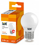 Лампа светодиодная шарообразная IEK G45 3Вт 230В 3000К E27