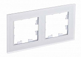 Рамка Schneider Electric AtlasDesign Nature Белый 2-постовая матовое стекло