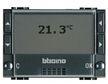 Bticino Living Light Антрацит Термостат электронный программир 7прог/7 дней, 2х1,5V 3 мод