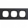 Рамка 3-постовая Linoleum-Multiplex, антрацит GIRA Esprit Linoleum-Multiplex
