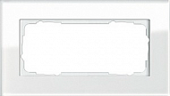 Gira Esprit Белое стекло Рамка 2-ая без перегородки