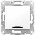 Schneider Electric Sedna Белый Выключатель 1-клавишный с индикацией 10A