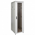 ITK Шкаф сетевой 19" LINEA N 42U 600х600мм стеклянная передняя дверь, задняя металлическая серый