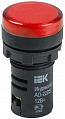 IEK Лампа AD22DS(LED)матрица d22мм красный 12В AC/DC