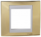 Schneider Electric Unica Хамелеон Золото/Белый Рамка 1-ая