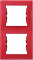 Schneider Electric Sedna Красный Рамка 2-постовая вертикальная