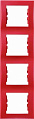 Schneider Electric Sedna Красный Рамка 4-постовая вертикальная