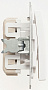 Wessen 59 Белый Переключатель 1-клавишный перекрестный (схема 7) 16A в сборе с рамкой