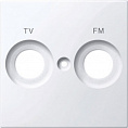 Merten System M Активный Белый Накладка розетки TV-FM с маркировкой