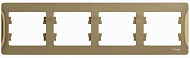 Рамка Schneider Electric Glossa Титан 4-постовая горизонтальная