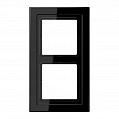 Jung LS-design Черный (дуропласт) Рамка 2-постовая