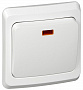 SE Этюд Белый Выключатель кнопочный скрытой установки 10A (схема 1) с подсветкой IP20