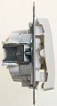 Переключатель Schneider Electric Glossa Перламутр 1-клавишный с подсветкой (схема 6A) 10AX механизам