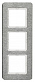 Berker Q.7 Нержавеющая сталь с кратцованной поверхностью Рамка 3-ая, вертикальная
