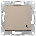 Schneider Electric Sedna Титан Выключатель 1-клавишный кнопочный с символом "Свет" 10A