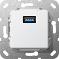 Gira System-55 Белый глянец Разъем USB 3.0 тип A, инвертирующий адаптер