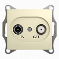 Розетка TV-SAT Schneider Electric Glossa Бежевый  проходная 4dB