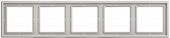 Jung LS 990 Светло-серый Рамка 5-постовая