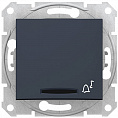 Schneider Electric Sedna Графит Выключатель 1-клавишный кнопочный с подсветкой с символом "Звонок" 10A