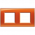 Bticino Living Light Оранжевый Рамка прямоугольная, 2+2 мод