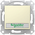 Schneider Electric Sedna Бежевый Выключатель 1-клавишный кнопочный с подсветкой и полем для надписи 10A