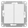 Переключатель 2-клавишный Белый AtlasDesign сх.6 10AX механизм