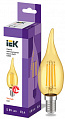Лампа светодиодная свеча на ветру IEK CВ35 5Вт 230В 2700К E14 серия 360°