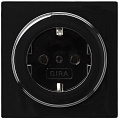 Gira S-Color Черный Розетка 1-ая с заземлением