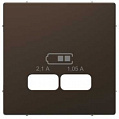 Merten D-Life Мокко Центральная накладка для USB механизма 2,1A SD